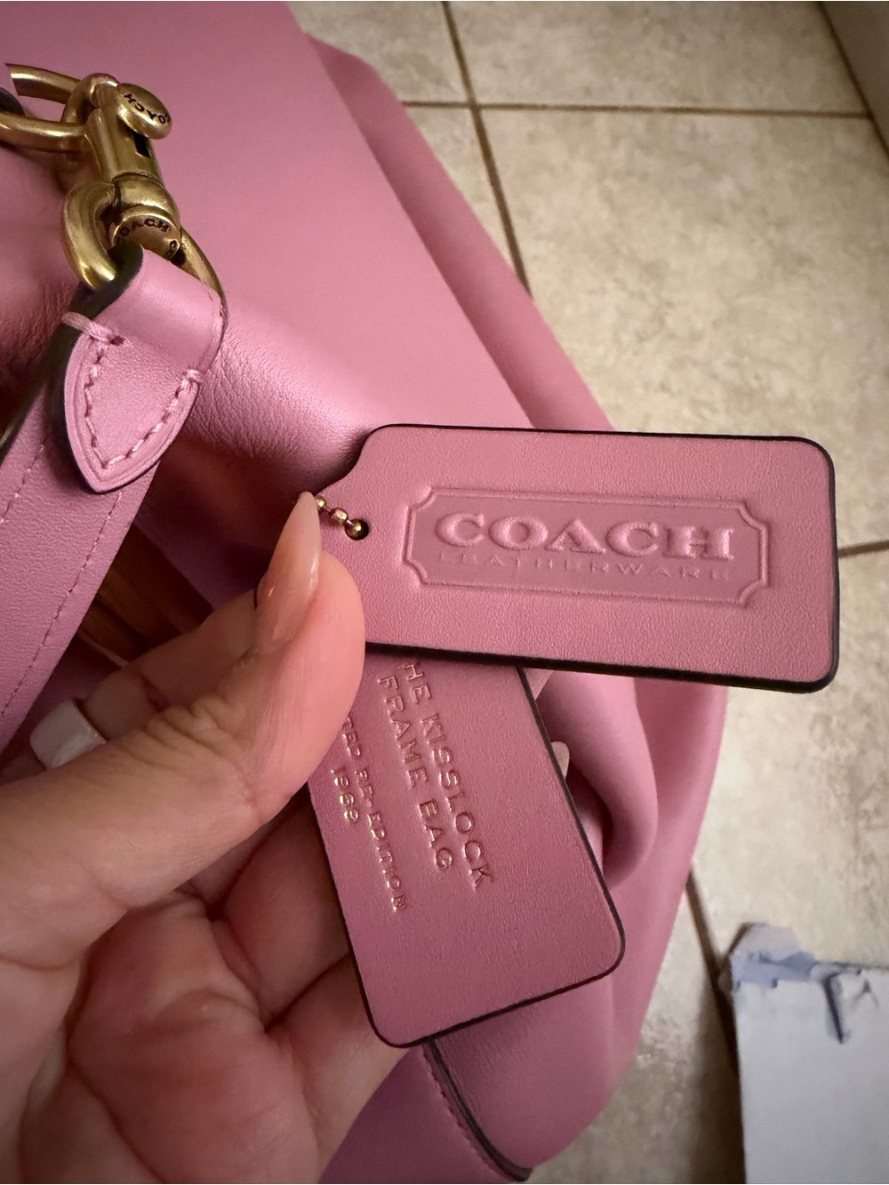 Coach large kisslock frame bag - Picture 7 of 10